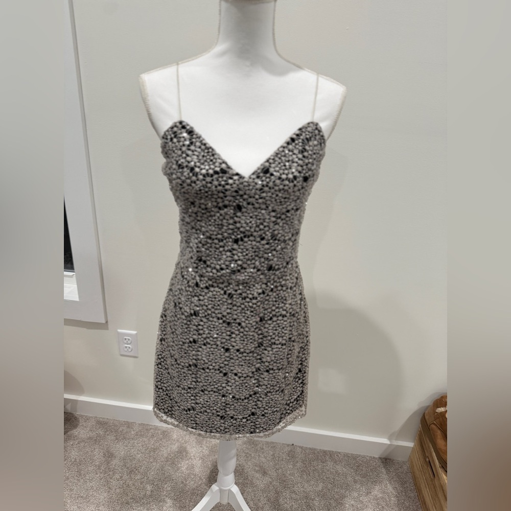 Gianni Bini Black and White Sleeveless Mini Dress